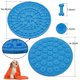 thumbnail image 2 of Alfombrilla para de dispensación lenta para perros Alfombrilla para lamer perros Alfombrilla para lamer mantequilla de maní para baño de mascotas, aseo y entrenamiento de perros [Azul] oso de fresa Juguete, 2 of 5