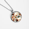 thumbnail image 4 of Squirrel Glass Design Circular Pendant Necklace - Elegant Jewelry Piece, 4 of 5