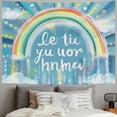 thumbnail image 2 of Orinice Rainbow Clouds Quote Tapestry Wall Hanging Unique Style Graphic Tapestries Home Decor for Living Room Bedroom Apartment Farmhouse Dorm 40x30inch, 2 of 6