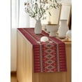 thumbnail image 5 of Table Runner 48 Inches Long for Kitchen Dining, Red Retro Boho Dresser Scarf Farmhouse, Dining Table Decorations for Wedding/Parties, Vintage Ethnic Tribe Abstract Art 13 x 48 In, 5 of 8