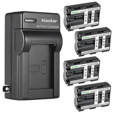 Kastar 4-Pack NP-FM500HN Battery and AC Wall Charger Replacement for Sony DSLR-A350B DSLR-A350H DSLR-A350K DSLR-A350X DSLR-A450 ��450 Alpha A450 DSLR-A450L DSLR-A450Y DSLR-A500 Camera
