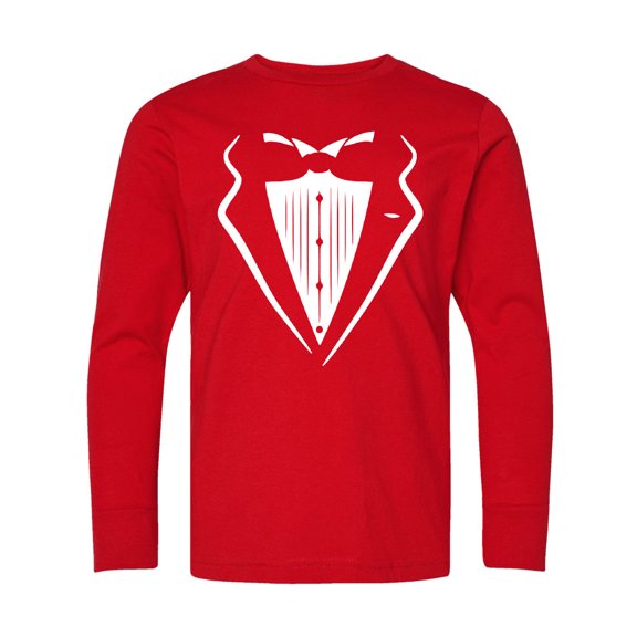 Inktastic Tuxedo Long Sleeve Youth T-Shirt
