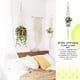 thumbnail image 4 of Yuarrent Cestas colgantes 100 hechas a mano, soporte para plantas, macramé, colgador de plantas, maceta para colgar en la pared interior, soporte para Jardín y Patio No.32 Yuarrent HA001777-32, 4 of 6