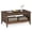 Rustic Brown, variant on 2-Tier Farmhouse Coffee Table with Open Shelf, Rectangular Center Table for Living Room, Oak