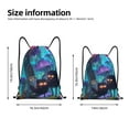 thumbnail image 2 of Disketp Cute Fuzzy Fantasy Creatures Drawstring Backpack Drawstring Gym Bags Draw String Bags for Sports, Gym, Travel, Swimming, Beach-Small, 2 of 6