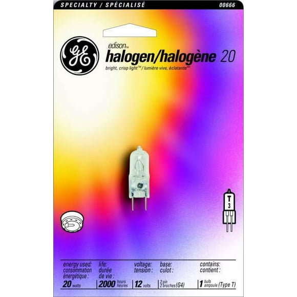GE Halogen 20W T3 1PK