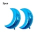 thumbnail image 3 of Paquete de 2 globos de cumpleaños Wosthever de Papel de aluminio en forma de luna color azul, 3 of 6