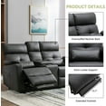 Dual Power Loveseat Recliner with Heat, Massage, Lumbar Support