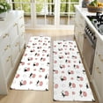 thumbnail image 4 of Kitchen Rugs Sets Of 2,White Cow Heart Pattern Anti Fatigue Kitchen Mat Rugs Non Slip Washable,Decorative Kitchen Floor Mats for Kitchen,Sink,Laundry,17"X47", 4 of 5