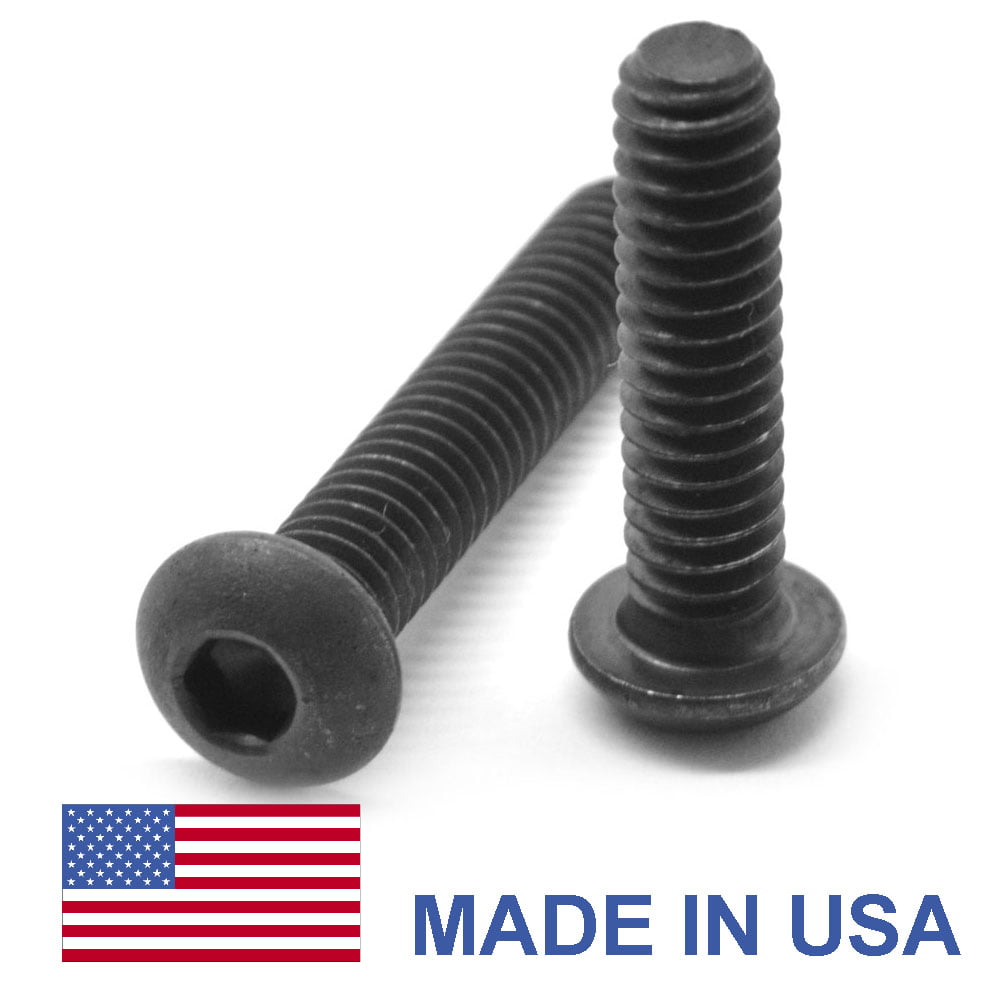 5/16-18 Thread Size 1-1/4 Length Small Parts 3120CSB 1-1/4 Length 5/16-18 Thread Size Fully Threaded Pack of 100 Hex Socket Drive US Made Black Oxide Alloy Steel Button Screw