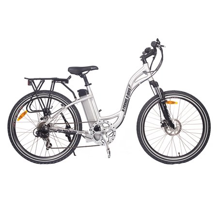 X-Treme Scooters Trail Climber Elite 300 Watt, 24 Volt 10 Amp Lithium Powered Electric Mountain Bicycle, Silver