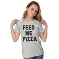 thumbnail image 3 of Feed Me Pizza Womens Slim Fit Graphic Tee Brisco Brands X, 3 of 5