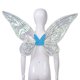 thumbnail image 2 of Disfraz de elfo de Halloween con alas de hadas transparentes brillantes para niños azules, alas de Ángel, 2 of 5