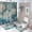 style-674, variant on Watercolor Succulent 4 Piece Bathroom Rug Set with Shower Curtain Non-Slip Rugs And Toilet Mat Lid Rug Accessories Watercolor Desert Cacti Waterproof Fabric Bath Curtain for Bathroom Decor