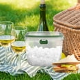 thumbnail image 6 of Plastic Portable Clear Ice Cube Storage Bin with Lid and Tong for Freezer, 6 of 9