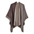 thumbnail image 1 of Fgnfyis Womens Warm Shawl Wrap Cape Winter Cardigan Sweater Open Front Poncho for Cold Weather Coffee, 1 of 2