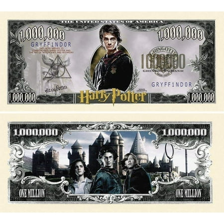 50 Harry Potter Million Dollar Bill with Bonus “Thanks a Million” Gift Card