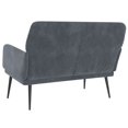 thumbnail image 3 of vidaXL Bench Dark Grey 108x79x79 cm Velvet, 3 of 5