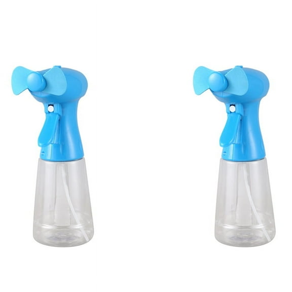 2X Fan with Water Misting Handheld - Mist As Battery Operated Bottle Sprayer(300Ml)