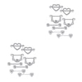 thumbnail image 1 of Minnieouse 8 piezas de anillos para pezones, accesorio de moda de acero inoxidable, hermosa joyería Sexy para Piercing, decoración de pecho para niña, Plata 2piezas Minnieouse CBP270931, 1 of 5
