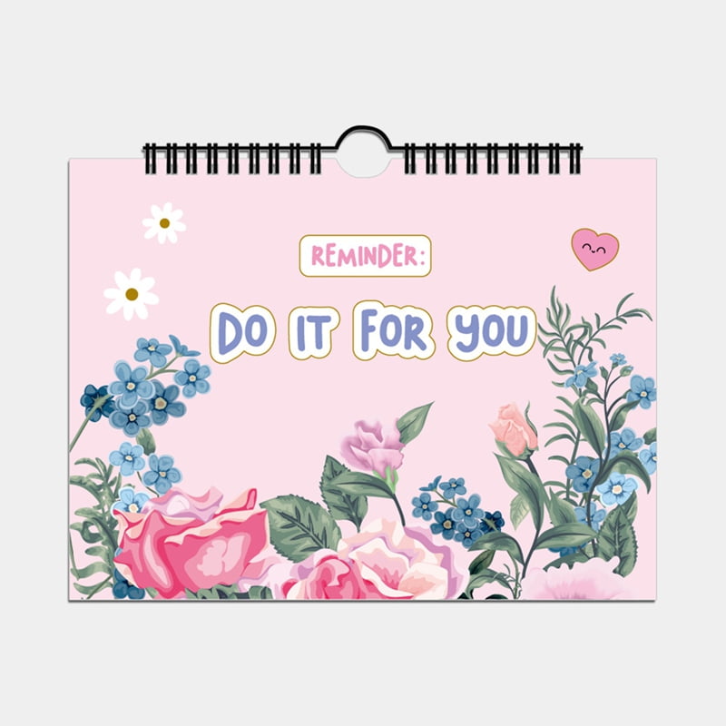 Flower Calendar Planner Floral Monthly Planner Years Vintage Cover Calendar Weekly Schedule Student Class Notebook