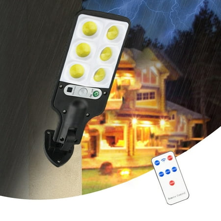 

Beccgirl Solar Street Lights Outdoor with Remote Control Solar Powered Dusk to Dawn Outdoor Lights IP65-3 Modes Waterproof Led Flood Light for Yard Garden Street Parking lot
