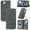 gray, variant on For iPhone 16e Wallet Case, Card Slots Holder Magnetic Closure Folio Phone Cover with Kickstand Bracket Luxury PU Leather TPU Inner Shell Shockproof Protective Case for iPhone 16e, 6 Color