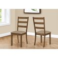 thumbnail image 1 of Monarch Specialties Dining Chair, Set Of 2, Side, Upholstered, Kitchen, Dining Room, Fabric, Wood Legs, Brown, Beige, Transitional, 1 of 9