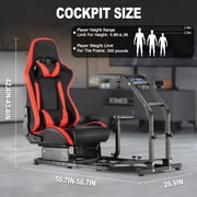 Marada G29 Racing Simulator Cockpit with Gaming Chair Fit Logitech Thrustmaster T80 T150 T300RS,T248