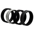 thumbnail image 1 of Juego de anillos de boda de silicona BR de línea media - Mármol de ROQ para hombres - Anillo de 4 x 13 mm, 1 of 1