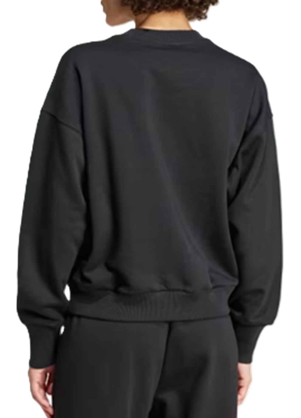 adidas Womens All Szn Fleece Loose Sweatshirt Pullover Sweater (Black, Large)