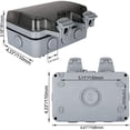 thumbnail image 2 of Weatherproof Outdoor Socket, 2-Gang Electrical Outlet with Independent Switch, IP66 Waterproof &amp; Dustproof Design, Padlock Compatible for Enhanced Security in Gardens &amp;, 2 of 3