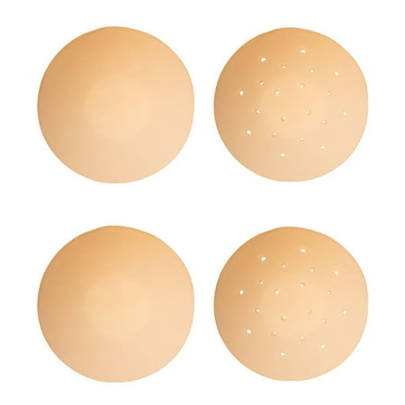 TELOLY 2 Pairs Nipple Covers Waterproof and Sweat-resistant Nipple Covers for Women Silicone Nipple Covers Reusable Self Adhesive Reusable Bra Pasties 4Pcs
