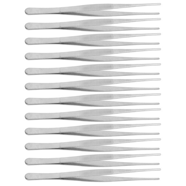 Pinzas para animales, 10 piezas, pinzas quirúrgicas para animales, pinzas de acero inoxidable, pinzas para alimentación de reptiles, rendimiento confiable