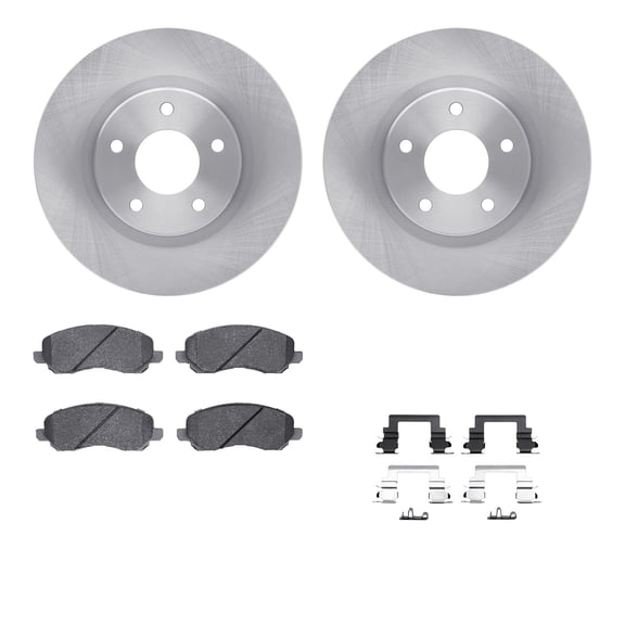 Dynamic Friction Company Front Brake Rotors with 5000 Advanced Brake Pads includes Hardware 6512-39146