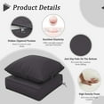 thumbnail image 3 of Snubbull Outdoor Deep Seat Cushion Set 24 X 24 X 6.5 inch Splash-Proof & Fadeness Patio Furniture Cushions，Removable Outdoor Couch Cushions with Hidden Zipper & Adjustment Staps, Grey, 3 of 8