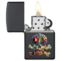 Zippo Textured Multi Color Skull Design Windproof Pocket Lighter