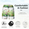 thumbnail image 4 of Kdxio Plants And Insects Print Men'S Swim Trunks With Compression Liner 7 Inch Inseam Quick Dry Swim Shorts, 4 of 7