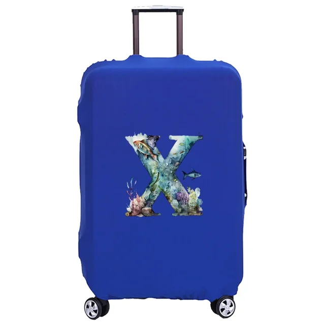 Luggage Cover Washable Case Cover Protective Case Scratch Proof Case Cover Suitable for Fish Letter Print Pattern Fits 18-32inch 8fish letter X L