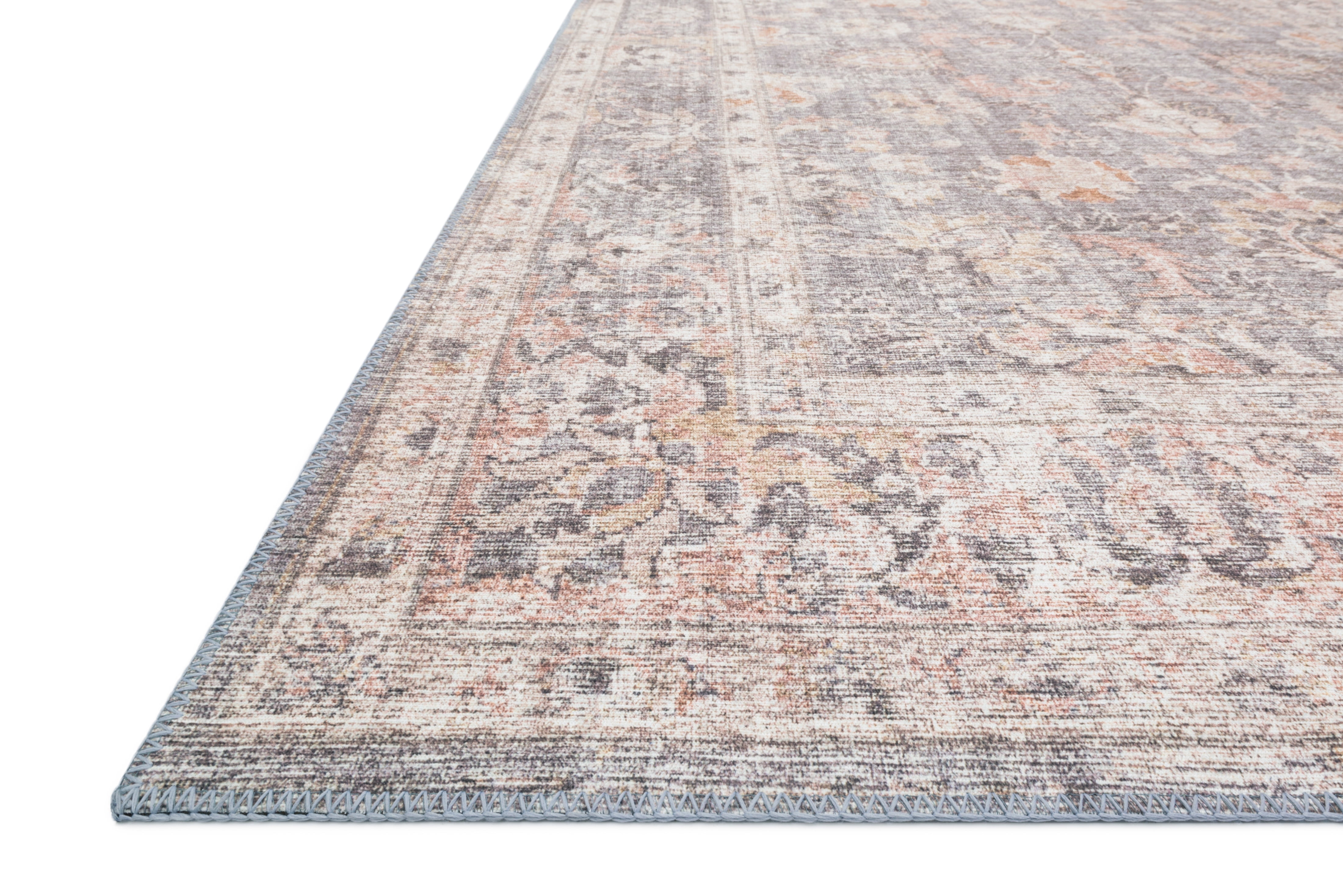 Loloi Skye Grey / Apricot 2'-6" x 12'-0" Area Rug