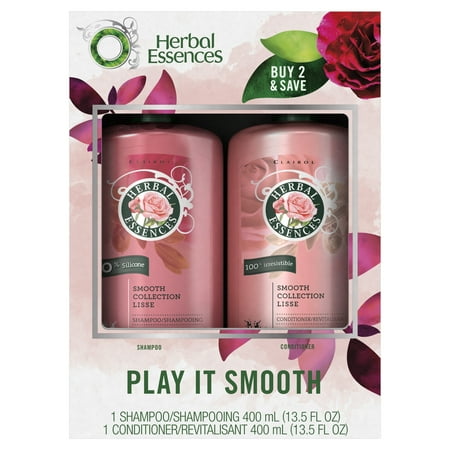 Recovery Essence - Herbal Essences Smooth Collection Shampoo and Conditioner, 13.5 Fl Oz Each (Pack of 2)