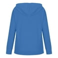 thumbnail image 6 of Tuphregyow Women's Fashion Button Up Matching Hoodies Baggy Slouchy Lightweight with Pockets Tops Trendy Casual Leisure Long Sleeve Pullover Solid Blue XL, 6 of 6