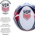 thumbnail image 3 of Icon Sports U.S. Soccer Official Licensed Soccer Ball - Patterned [White Red] Size 5, 3 of 5