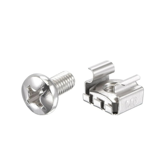 Rack Screws, M6x12mm Screws and Cage Nuts 50set for Server Shelf Rack