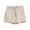 Khaki, variant on Womens Casual Shorts Elastic Pants Solid Pocket Waist Loose Pants Girls Bottoms Shorts