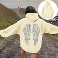 thumbnail image 6 of Shadoumai Angel Sweatsuit For Women Slim Fit Angel Wing Print Hoodie And Loose Pants Fall Winter Trendy Casual Tracksuits, 6 of 6