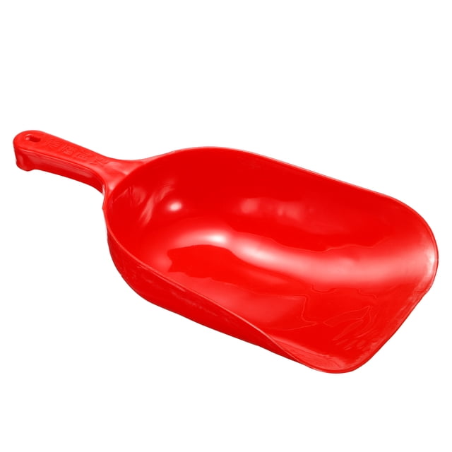 Uxcell Feed Scoop PP 11.5" Ice Maker Flour Cereal Sugar Handle Shovel, Red