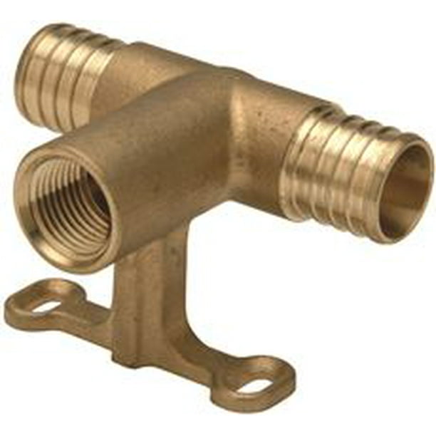 Zurn Pex Xl Brass Fire Sprinkler Tee Adapter, 1 In. Barb X 1 In. Barb X