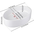 thumbnail image 5 of Aquaterior Oval Porcelain Ceramic Bathroom Vessel Sink Basin with Chrome Drain, 5 of 8