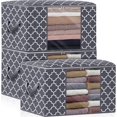 thumbnail image 1 of Bolsas de almacenamiento 100l 3-pack grande manta ropa organización y almacenamiento contenedores compatibles con ropa de cama Afortunado Sencillez, 1 of 5